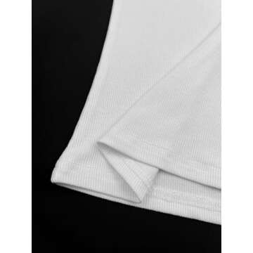 iGENJUN Womens Spaghetti Sleeveless V Neck Ribbed White Tank Tops for Women 2025 Backless Slim Fitted Soft Summer Basic Camisole Shirts,M,White