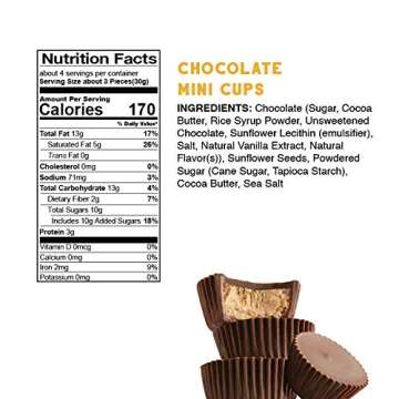 Free 2b Sunflower Butter Mini Sun Cups, Safe for School and Allergy Friendly - Gluten-Free, Dairy-Free, Nut-Free, and Soy-Free - Chocolate, 4.2 oz Resealable Bag (Pack of 3)