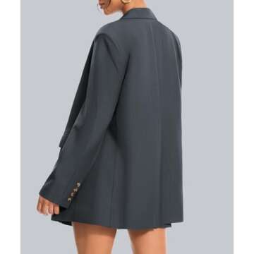 Casly Lamiit 2 Piece Outfits for Women Business Casual Blazer Set Notched Collar High Waisted Pleated A-Line Skirt Matching Short Sets Dark Grey Petite XS