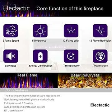 Electactic 68 Inches Electric Fireplace for Cozy Homes