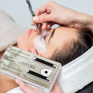 AMZ GIRL Eyelash Extensions Individual Lashes 0.03mm C Curl 16mm 20 rows Classic Lash Extensions Eyelash Extension Supplies(0.03 C 11mm)