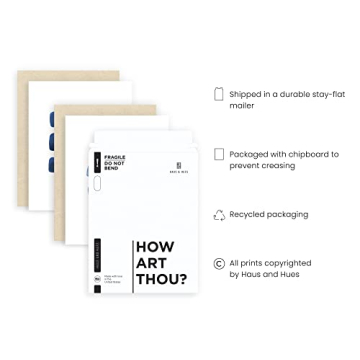 Abstract Blue Wall Art Prints Set of 4 Modern Home Decor