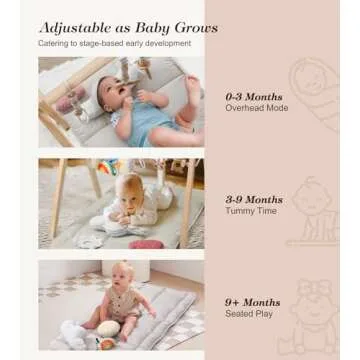 Stylish Wooden Baby Gym for Natural Playtime