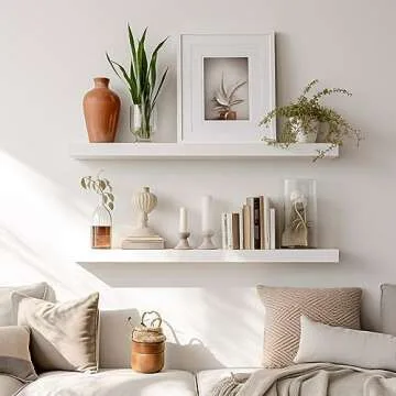 LaVie Home Floating Shelves Set of 2, 24 Inch Modern Design