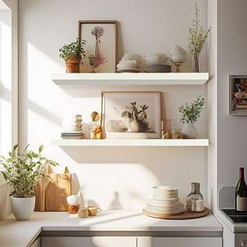 LaVie Home Floating Shelves Set of 2, 24 Inch Modern Design