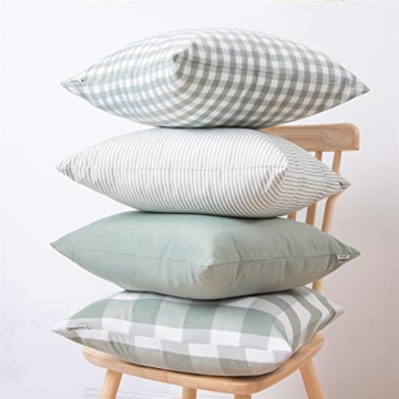 Buffalo Check Plaid Pillow Covers Set of 4 - Durable Canvas Fabric