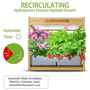 FAFAGRASS Indoor Hydroponic Growing System with Grow Light