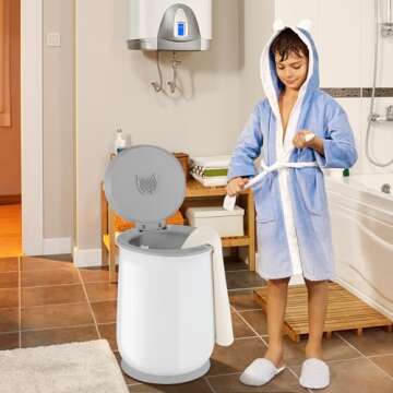 Giantex Towel Warmer Bucket, 21L Large Towel Warmer with Flip-top Lid, 1H Auto Shut Off, Safety Lock...