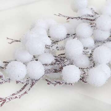 6 Feet Artificial Christmas Garland White Berry Garland