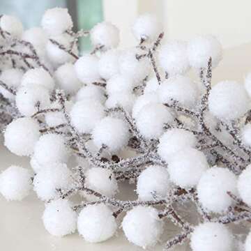 6 Feet Artificial Christmas Garland White Berry Garland