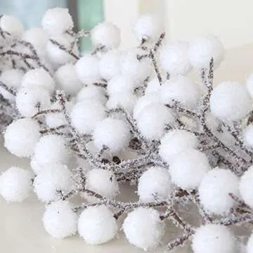 6 Feet Artificial Christmas Garland White Berry Garland