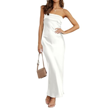 Merokee Strapless Satin Maxi Dress for Women