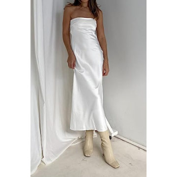 Merokee Strapless Satin Maxi Dress for Women
