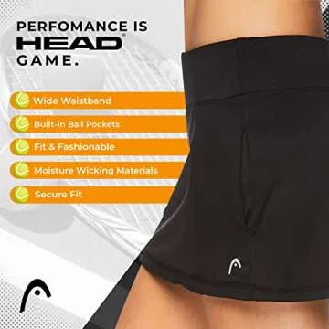 HEAD Women's Tennis Skort - Stylish Activewear for All