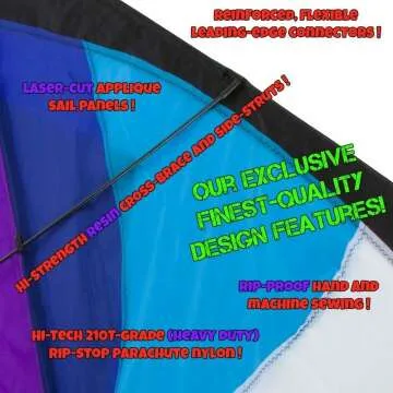 Easy Fly Delta Kite for Kids - Stunning Colors & Design