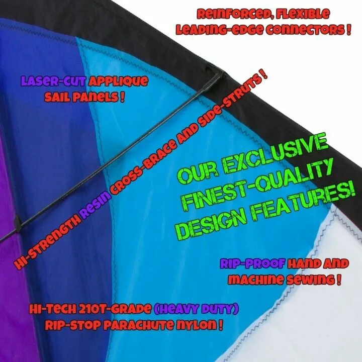 Easy Fly Delta Kite for Kids - Stunning Colors & Design