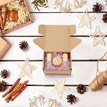 PHAREGE 6x4x3 inch Shipping Boxes Bulk 50 Pack Brown, Tab Lock Tuck Top Mailer Boxes for Packaging S...