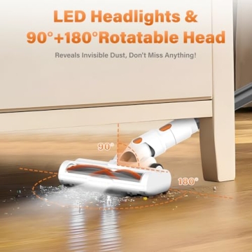 Tikom Cordless Vacuum Cleaner with 40000Pa Suction