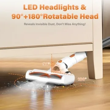 Tikom Cordless Vacuum Cleaner with 40000Pa Suction