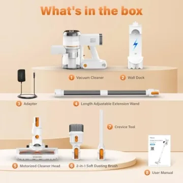 Tikom Cordless Vacuum Cleaner with 40000Pa Suction