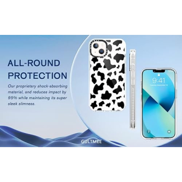 GULTMEE iPhone 13 Cow Print Shockproof Case + Protectors