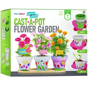 Dan&Darci Cast, Paint & Plant Kit for Kids & Teens - Birthday Easter Gift Ideas for Girls & Boys Age...
