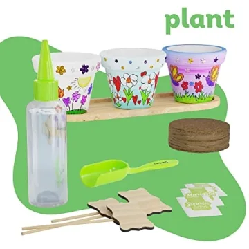 Dan&Darci Cast, Paint & Plant Kit for Kids & Teens - Birthday Easter Gift Ideas for Girls & Boys Age 8-14 Year Old Girl - Teenage Crafts Gifts Kits, Fun DIY Art Teen Projects - Casting & Gardening