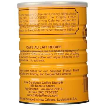 Cafe Du Monde Coffee with Chicory, 15 oz, (Pack of 6) - Authentic New Orleans Flavor