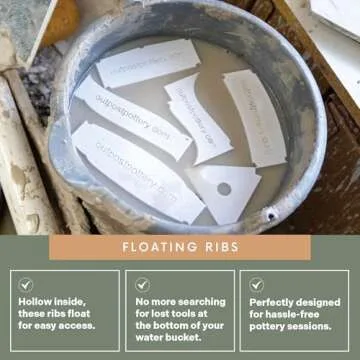 OUTPOST POTTERY Profile Ribs - Precision Pottery Rib Tools Made W/Durable PLA for Consistent Shapes, Floating Designs & Accurate Craft - Texture & Trimming Tools (Mugs & Cups Bundle)