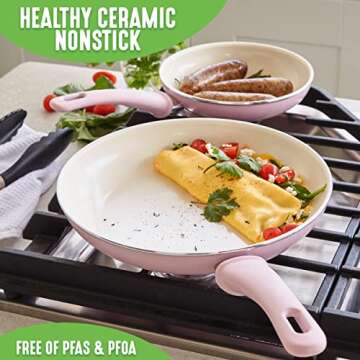 GreenLife Healthy Ceramic Nonstick Frying Pan Skillet Set