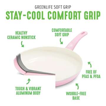 GreenLife Healthy Ceramic Nonstick Frying Pan Skillet Set