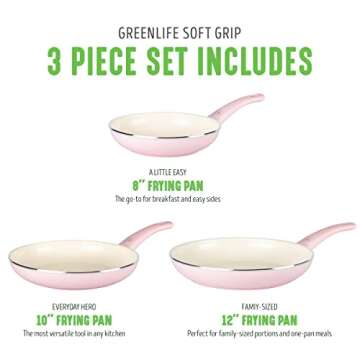 GreenLife Healthy Ceramic Nonstick Frying Pan Skillet Set