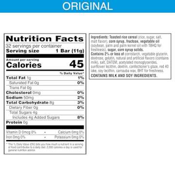 Rice Krispies Treats Mini Marshmallow Cereal Bars, Kids Snacks, Valentine's Day Snacks, Original wit...