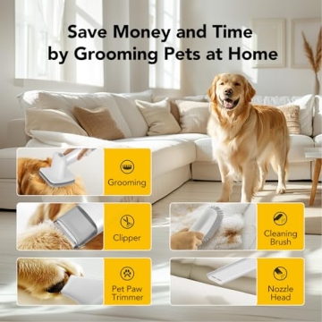 ZOVII Dog Grooming Vacuum with 5 Suction Levels