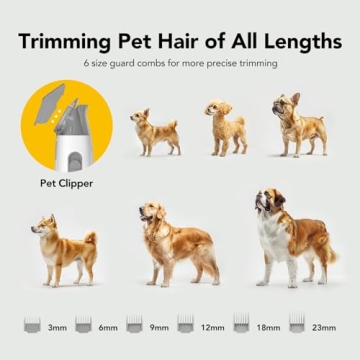 ZOVII Dog Grooming Vacuum with 5 Suction Levels