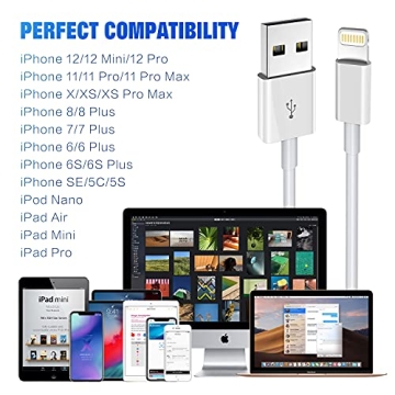 iPhone Charger 3Pack MFi Certified 6FT for iPhone & iPad