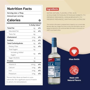 Torani Sugar Free Almond Syrup, Delicious Flavor without Sugar, 25.4 Fl Oz