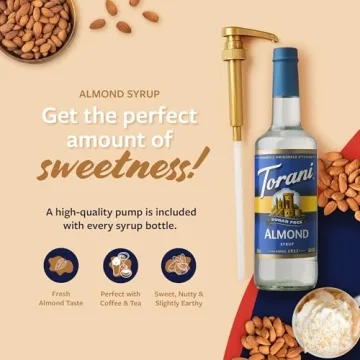 Torani Sugar Free Almond Syrup - Zero Calorie Flavor Enhancer