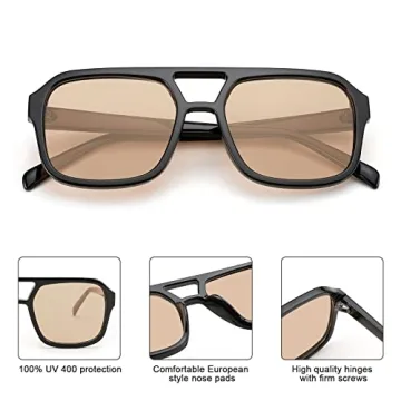 Karsaer Vision Retro Aviator Sunglasses UV400 Protection