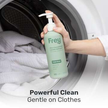 FREY Liquid Laundry Detergent – 50 Loads | Ultra Concentrated, Natural, Eco-Friendly Formula | Scent: Cedar Grove (Cedarwood, Oakmoss & Amber) | Gentle on Clothes | Vegan & Cruelty-Free | 2-Pack