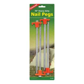 Heavy Duty 10-Inch Aluminum Nail Pegs for Outdoors