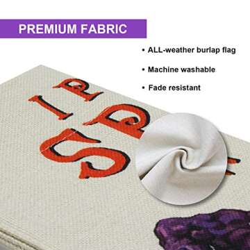 Halloween Garden Flag for Dog Lovers - I Put A Spell On You, 12x18 Inch Double Sided Vertical Halloween Decoration Outdoor, Rustic Farmhouse Decor for Seasonal Holiday Yard