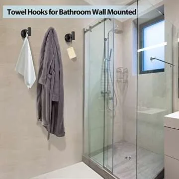 Kruodop Towel Hooks for Bathroom Stylish Heavy Duty