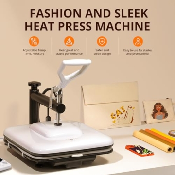 HTVRONT 15x15 Heat Press for Sublimation & Vinyl Projects