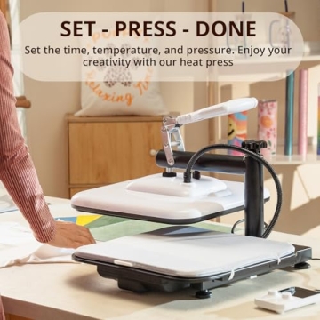 HTVRONT 15x15 Heat Press for Sublimation & Vinyl Projects
