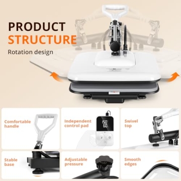 HTVRONT 15x15 Heat Press for Sublimation & Vinyl Projects