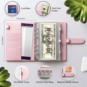 Flexible SOUL MAMA Budget Binder with Zipper Envelopes