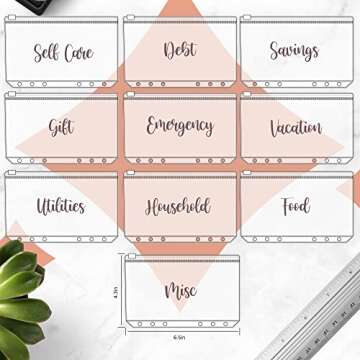 Flexible SOUL MAMA Budget Binder with Zipper Envelopes