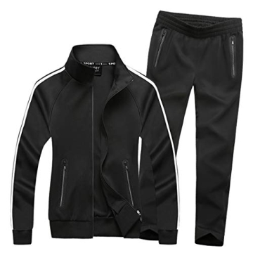 Real Spark Men's Athletic Full Zip Tracksuit for Active Lifestyle