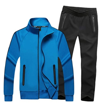 Real Spark Men's Athletic Full Zip Tracksuit for Active Lifestyle